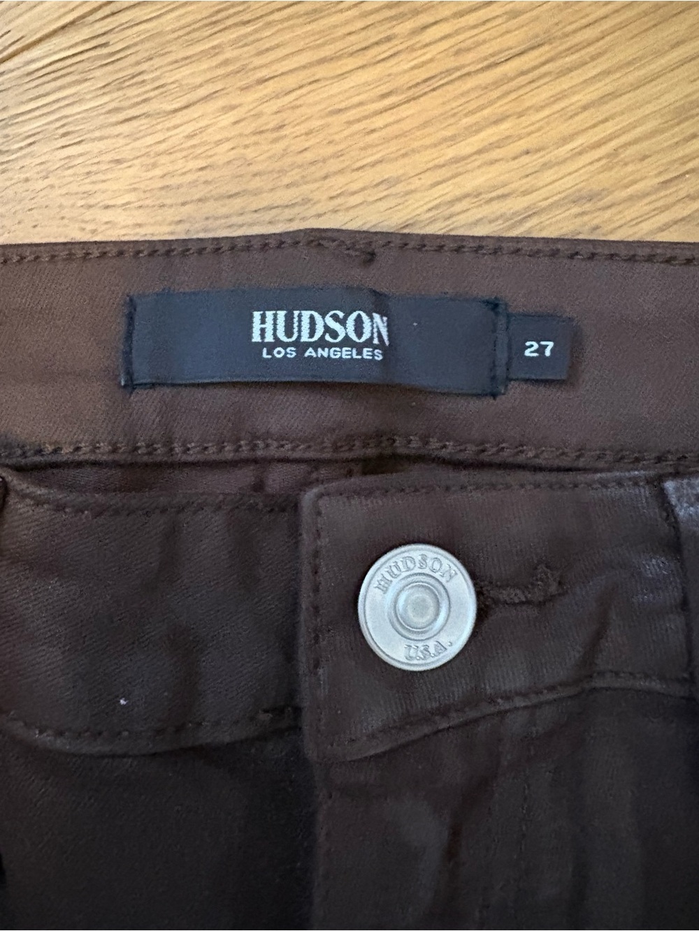 Hudson NWT Brown Remi Straight Cropped size 27 - Picture 2 of 7